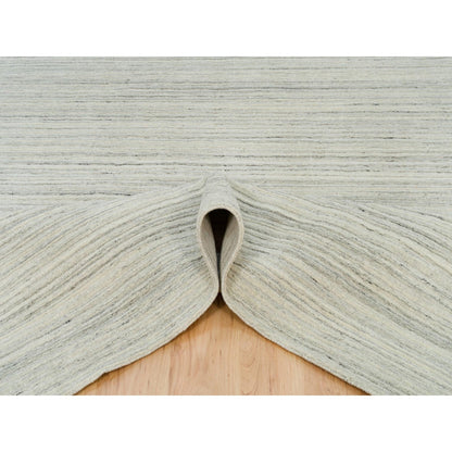 Modern and Contemporary Wool Hand Loomed Rug Ivory No Border 9.0X11.10 -O090122