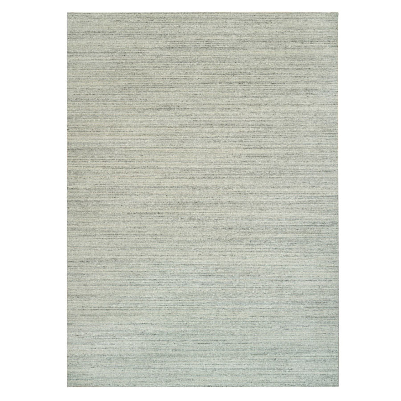Modern and Contemporary Wool Hand Loomed Rug Ivory No Border 10.1X14.0 -O090125