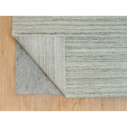 Modern and Contemporary Wool Hand Loomed Rug Ivory No Border 10.1X14.0 -O090125