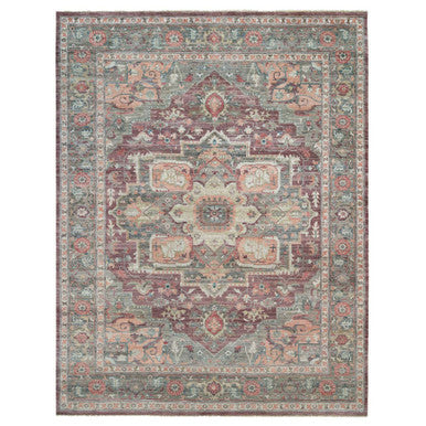 Tribal & Geometric Wool Hand Knotted Rug Red Gray 13.10X17.9 -O090137