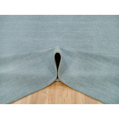 Modern and Contemporary Wool and Plant based Silk Hand Loomed Rug Grey No Border 9.0X11.10 -O090154