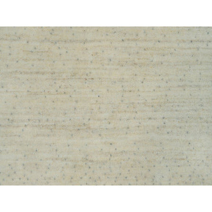 Modern and Contemporary Wool Hand Knotted Rug Ivory No Border 2.6X6.0 -O090171