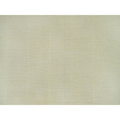 Modern and Contemporary Wool and Plant based Silk Hand Loomed Rug Ivory No Border 2.0X3.0 -O090174