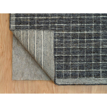 Modern and Contemporary Wool Hand Loomed Rug Grey No Border 12.0X14.9 -O090188