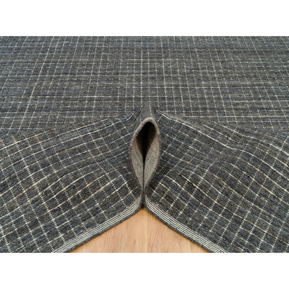 Modern and Contemporary Wool Hand Loomed Rug Grey No Border 12.0X14.9 -O090188