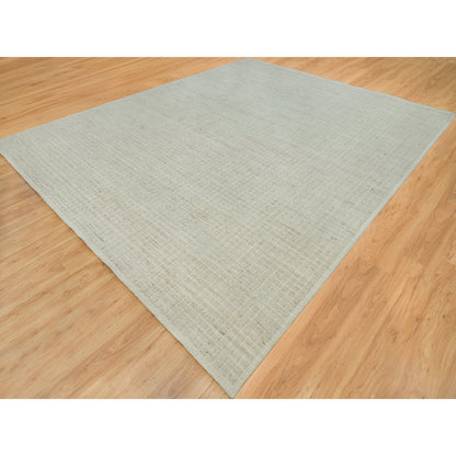 Modern and Contemporary Wool Hand Loomed Rug Ivory No Border 12.0X14.9 -O090189