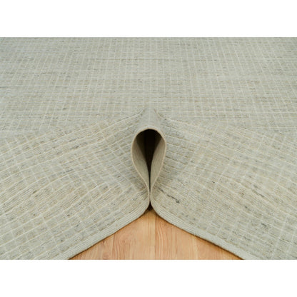 Modern and Contemporary Wool Hand Loomed Rug Ivory No Border 12.0X14.9 -O090189