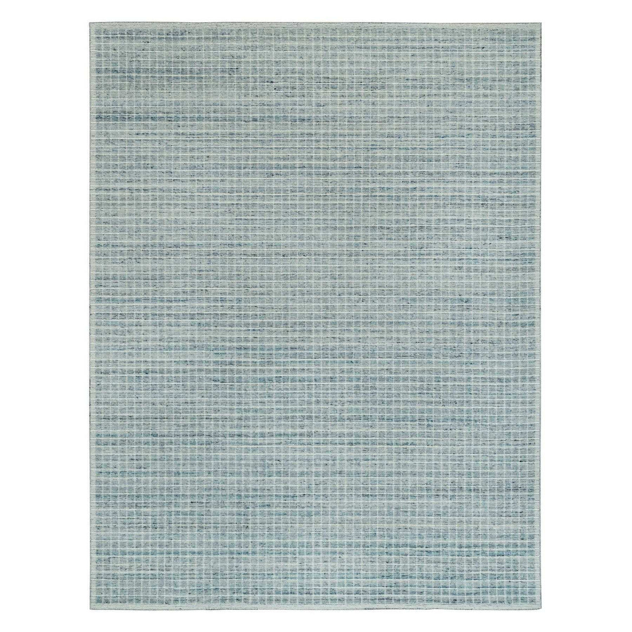 Blue 9'1" x 11'10" Modern and Contemporary Handloom Wool Rug - Sku: O090192