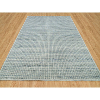 Modern and Contemporary Wool Hand Loomed Rug Blue No Border 9.1X11.10 -O090192
