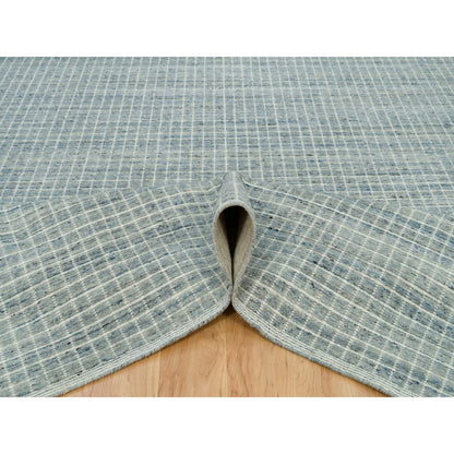 Modern and Contemporary Wool Hand Loomed Rug Blue No Border 9.1X11.10 -O090192
