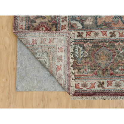 Tribal & Geometric Wool Hand Knotted Rug Red Gray 7.10X10.0 -O090204