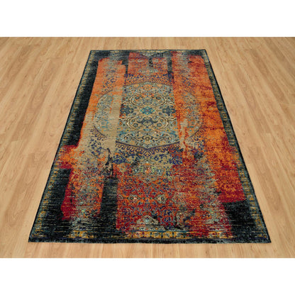 Transitional Wool Hand Knotted Rug Red No Border 6.1X9.0 -O090220