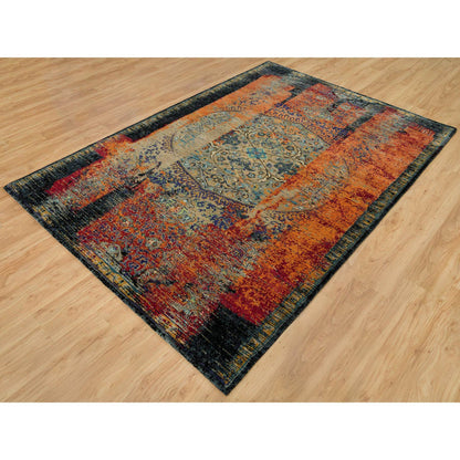 Transitional Wool Hand Knotted Rug Red No Border 6.1X9.0 -O090220