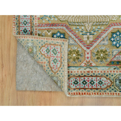 Mamluk Wool & Silk Hand Knotted Rug Brown Brown 3.1X4.11 -O090224
