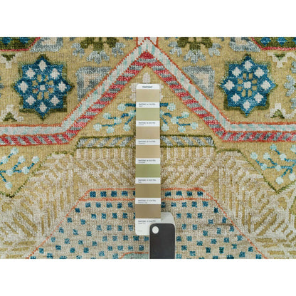 Mamluk Wool & Silk Hand Knotted Rug Brown Brown 3.1X4.11 -O090224