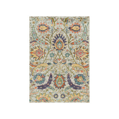Transitional Wool & Silk Hand Knotted Rug Beige No Border 2.0X3.1 -O090263