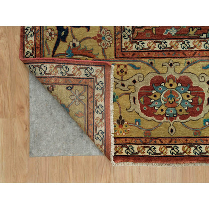 Heriz Wool Hand Knotted Rug Red Gold 10.1X10.3 -O090269