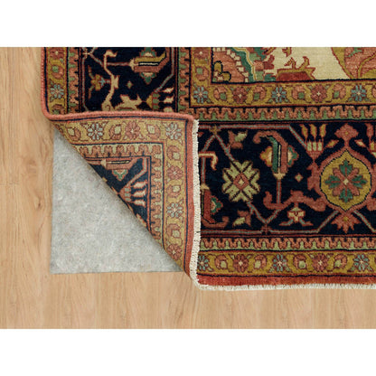 Heriz Wool Hand Knotted Rug Red Blue 10.1X10.2 -O090288