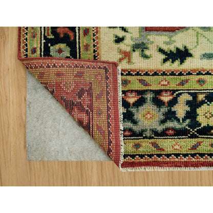 Heriz Wool Hand Knotted Rug Red Blue 8.9X12.0 -O090289