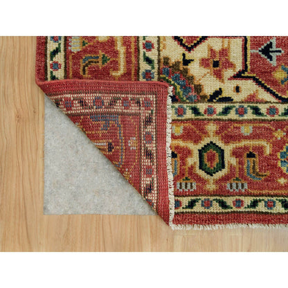 Heriz Wool Hand Knotted Rug Red Red 9.1X11.11 -O090301