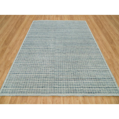 Modern and Contemporary Wool Hand Loomed Rug Blue No Border 8.2X9.10 -O090331
