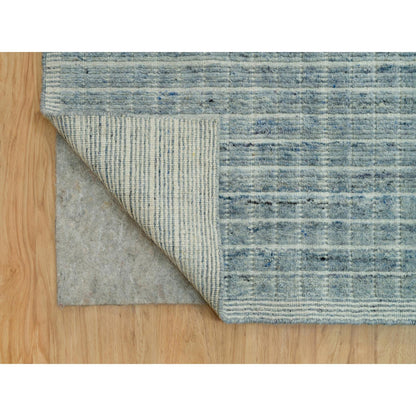 Modern and Contemporary Wool Hand Loomed Rug Blue No Border 12.3X14.9 -O090336