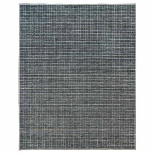 Modern and Contemporary Wool Hand Loomed Rug Grey No Border 11.11X14.9 -O090345