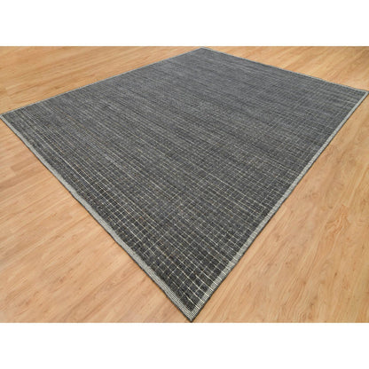 Modern and Contemporary Wool Hand Loomed Rug Grey No Border 11.11X14.9 -O090345