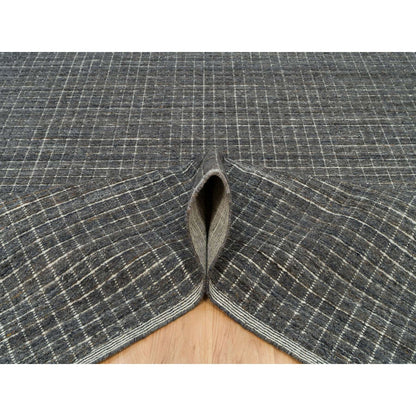 Modern and Contemporary Wool Hand Loomed Rug Grey No Border 11.11X14.9 -O090345