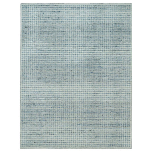 Modern and Contemporary Wool Hand Loomed Rug Blue No Border 9.1X11.10 -O090352
