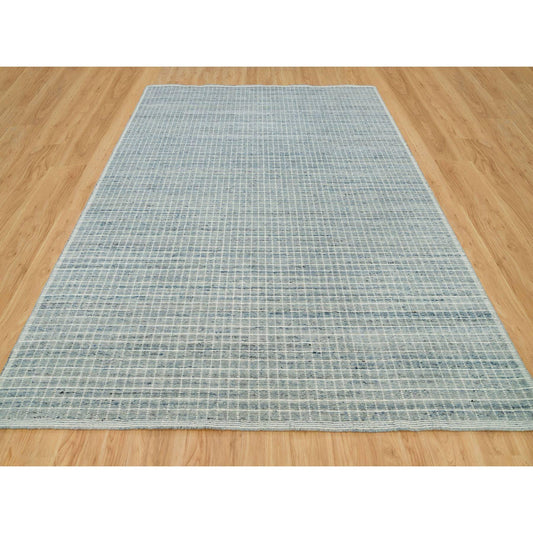 Modern and Contemporary Wool Hand Loomed Rug Blue No Border 9.1X11.10 -O090352