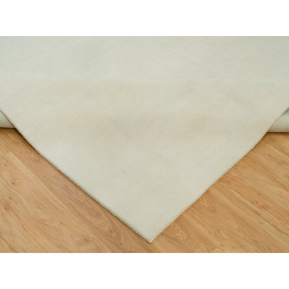 Modern and Contemporary Wool Hand Loomed Rug Ivory 9.0x12.0 -O090380