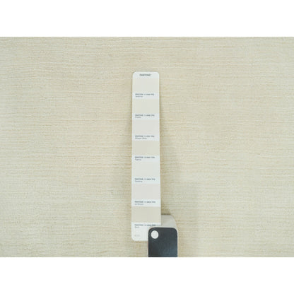 Modern and Contemporary Wool Hand Loomed Rug Ivory 9.0x12.0 -O090380