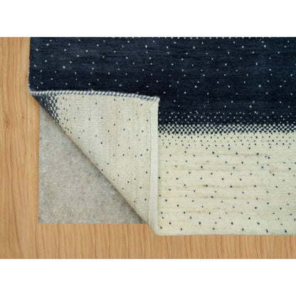 Modern and Contemporary Wool Hand Knotted Rug Ivory No Border 8.11X12.1 -O090385