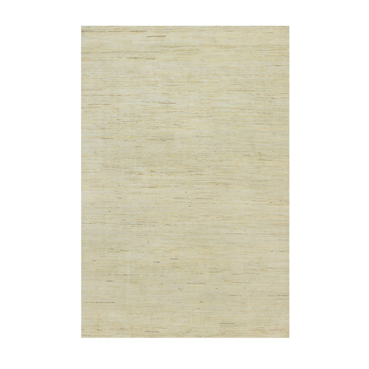 Ivory 6'0" x 9'0" Modern and Contemporary Hand knotted Wool Rug - Sku: O090392