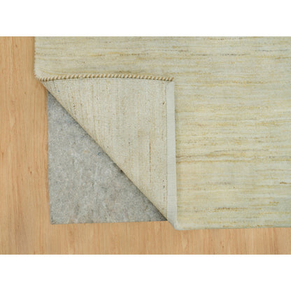 Modern and Contemporary Wool Hand Knotted Rug Ivory No Border 6.0X9.0 -O090392