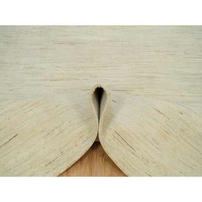 Modern and Contemporary Wool Hand Knotted Rug Ivory No Border 6.0X9.0 -O090392