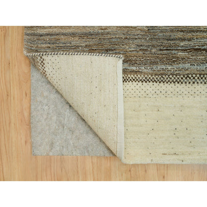 Modern and Contemporary Wool Hand Knotted Rug Ivory No Border 8.9X11.8 -O090393