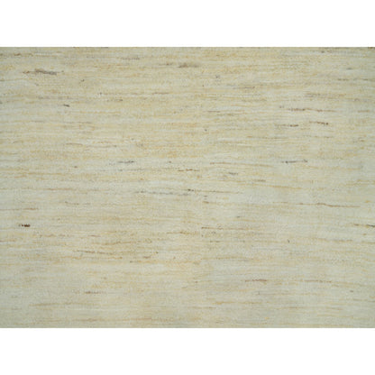 Modern and Contemporary Wool Hand Knotted Rug Ivory No Border 3.11X7.11 -O090398