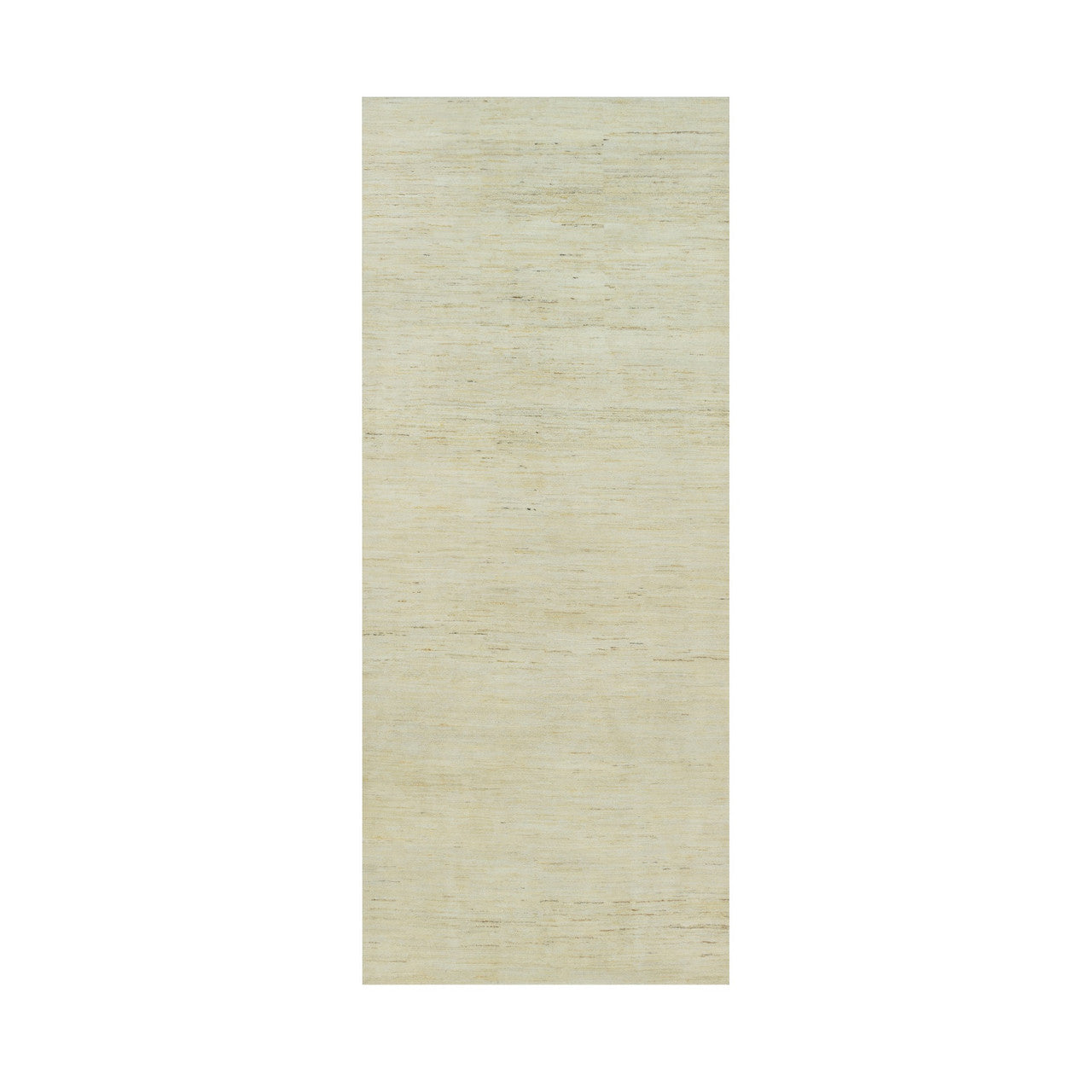 Ivory 4'1" x 9'11" Modern and Contemporary Hand knotted Wool Rug - Sku: O090399