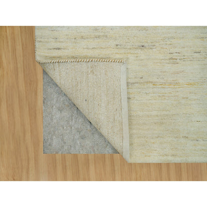 Modern and Contemporary Wool Hand Knotted Rug Ivory No Border 2.6X10.0 -O090402