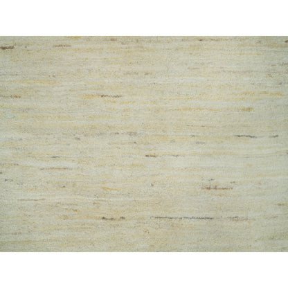 Modern and Contemporary Wool Hand Knotted Rug Ivory No Border 2.6X10.0 -O090402