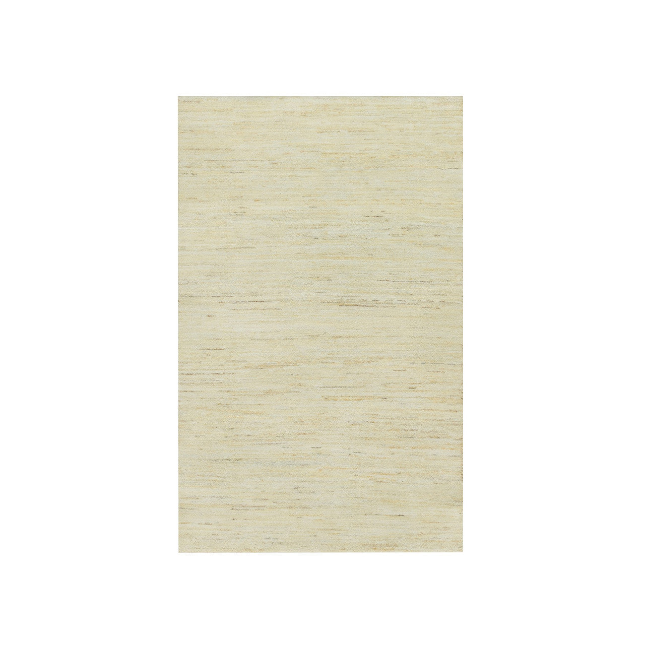 Modern and Contemporary Wool Hand Knotted Rug Ivory No Border 3.0X5.0 -O090404