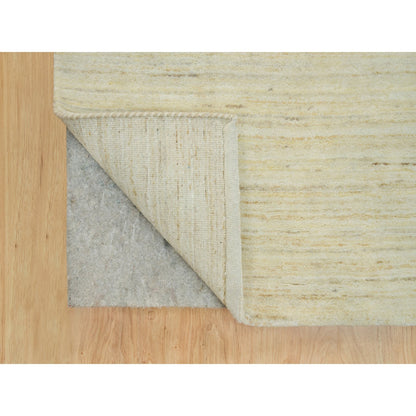 Modern and Contemporary Wool Hand Knotted Rug Ivory No Border 2.7X25.1 -O090405