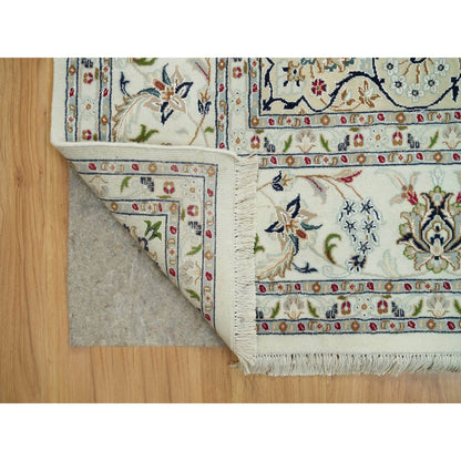 Fine Oriental Wool Hand Knotted Rug Ivory Ivory 8.8X12.1 -O090409