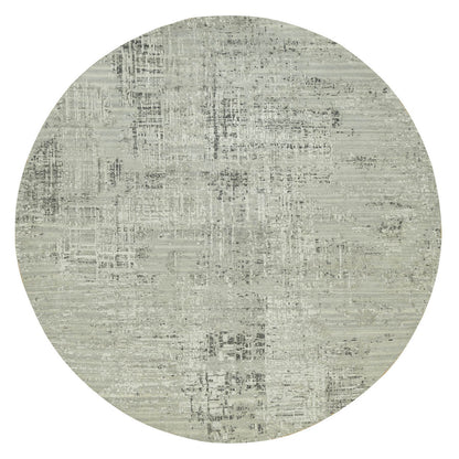 Modern and Contemporary Wool Hand Knotted Rug Grey No Border 11.10X11.10 -O090412
