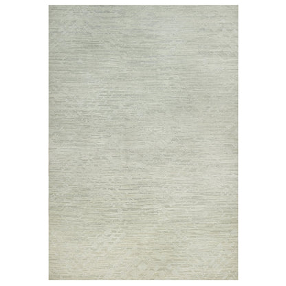 Modern and Contemporary Wool Hand Knotted Rug Ivory No Border 11.10X18.0 -O090414