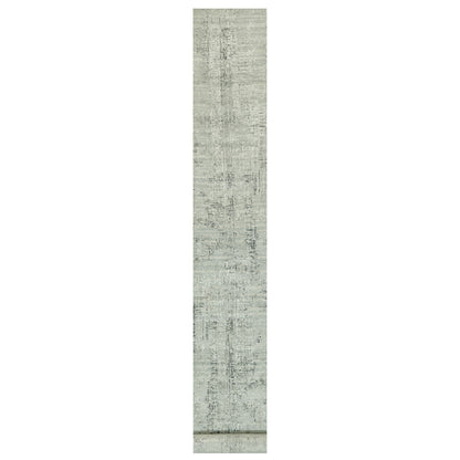 Modern and Contemporary Wool Hand Knotted Rug Grey No Border 2.6X25.9 -O090418
