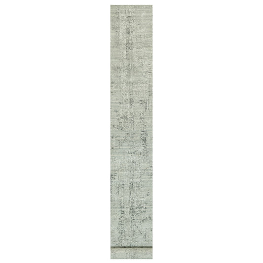 Modern and Contemporary Wool Hand Knotted Rug Grey No Border 2.6X25.9 -O090418
