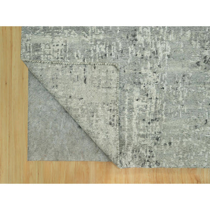 Modern and Contemporary Wool Hand Knotted Rug Grey No Border 2.6X20.0 -O090419